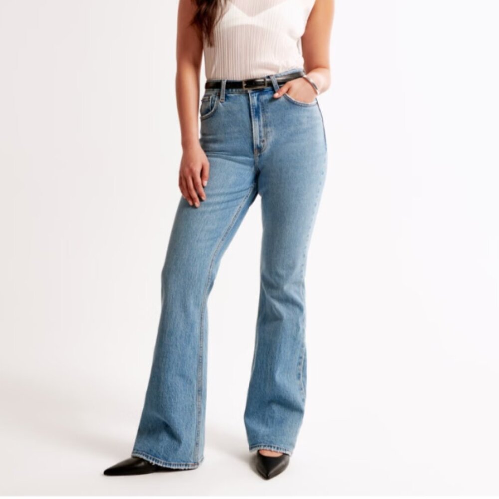 Abercrombie Curve Love High Rise Vintage Flare Jean